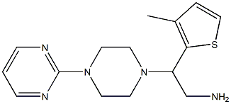 2-(3-methylthiophen-2-yl)-2-[4-(pyrimidin-2-yl)piperazin-1-yl]ethan-1-amine 结构式