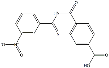 2-(3-nitrophenyl)-4-oxo-3,4-dihydroquinazoline-7-carboxylic acid 结构式