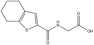 2-(4,5,6,7-tetrahydro-1-benzothiophen-2-ylformamido)acetic acid 结构式