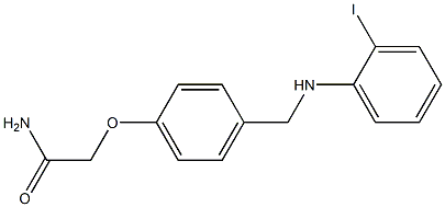 2-(4-{[(2-iodophenyl)amino]methyl}phenoxy)acetamide 结构式
