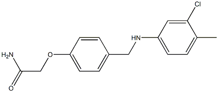 2-(4-{[(3-chloro-4-methylphenyl)amino]methyl}phenoxy)acetamide 结构式