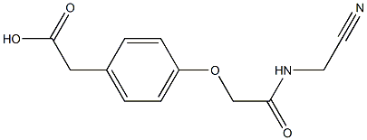 2-(4-{[(cyanomethyl)carbamoyl]methoxy}phenyl)acetic acid 结构式