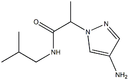 2-(4-amino-1H-pyrazol-1-yl)-N-(2-methylpropyl)propanamide 结构式