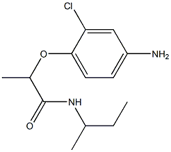 2-(4-amino-2-chlorophenoxy)-N-(butan-2-yl)propanamide 结构式