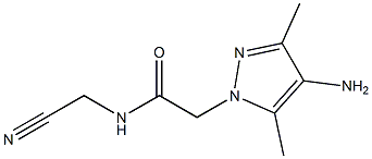 2-(4-amino-3,5-dimethyl-1H-pyrazol-1-yl)-N-(cyanomethyl)acetamide 结构式