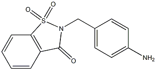 2-(4-aminobenzyl)-1,2-benzisothiazol-3(2H)-one 1,1-dioxide 结构式