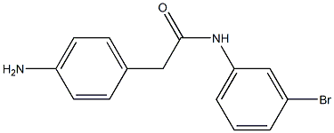 2-(4-aminophenyl)-N-(3-bromophenyl)acetamide 结构式