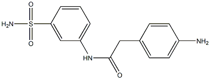 2-(4-aminophenyl)-N-(3-sulfamoylphenyl)acetamide 结构式