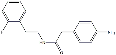 2-(4-aminophenyl)-N-[2-(2-fluorophenyl)ethyl]acetamide 结构式