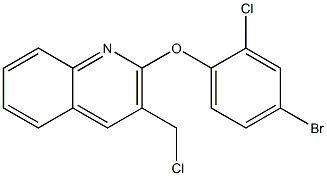 2-(4-bromo-2-chlorophenoxy)-3-(chloromethyl)quinoline 结构式