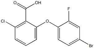 2-(4-bromo-2-fluorophenoxy)-6-chlorobenzoic acid 结构式