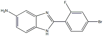 2-(4-bromo-2-fluorophenyl)-1H-benzimidazol-5-amine 结构式