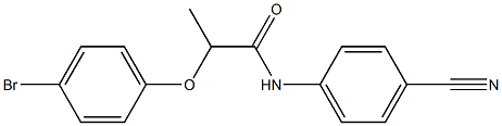 2-(4-bromophenoxy)-N-(4-cyanophenyl)propanamide 结构式
