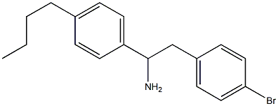 2-(4-bromophenyl)-1-(4-butylphenyl)ethan-1-amine 结构式