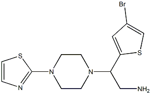 2-(4-bromothiophen-2-yl)-2-[4-(1,3-thiazol-2-yl)piperazin-1-yl]ethan-1-amine 结构式