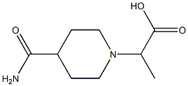 2-(4-carbamoylpiperidin-1-yl)propanoic acid 结构式