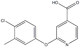 2-(4-chloro-3-methylphenoxy)pyridine-4-carboxylic acid 结构式