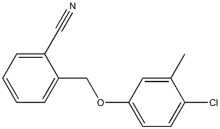2-(4-chloro-3-methylphenoxymethyl)benzonitrile 结构式