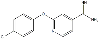 2-(4-chlorophenoxy)pyridine-4-carboximidamide 结构式