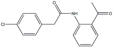 2-(4-chlorophenyl)-N-(2-acetylphenyl)acetamide 结构式