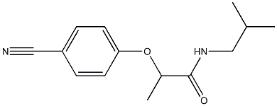 2-(4-cyanophenoxy)-N-(2-methylpropyl)propanamide 结构式