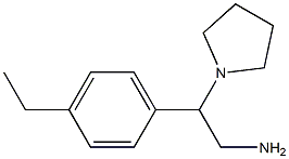 2-(4-ethylphenyl)-2-pyrrolidin-1-ylethanamine 结构式