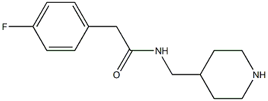 2-(4-fluorophenyl)-N-(piperidin-4-ylmethyl)acetamide 结构式