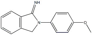 2-(4-methoxyphenyl)-2,3-dihydro-1H-isoindol-1-imine 结构式