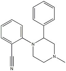 2-(4-methyl-2-phenylpiperazin-1-yl)benzonitrile 结构式