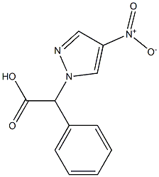 2-(4-nitro-1H-pyrazol-1-yl)-2-phenylacetic acid 结构式