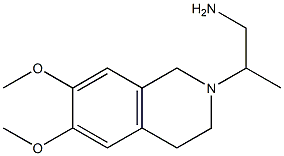 2-(6,7-dimethoxy-1,2,3,4-tetrahydroisoquinolin-2-yl)propan-1-amine 结构式