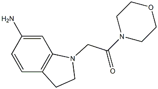 2-(6-amino-2,3-dihydro-1H-indol-1-yl)-1-(morpholin-4-yl)ethan-1-one 结构式