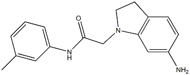 2-(6-amino-2,3-dihydro-1H-indol-1-yl)-N-(3-methylphenyl)acetamide 结构式