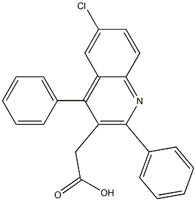 2-(6-chloro-2,4-diphenylquinolin-3-yl)acetic acid 结构式