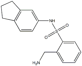 2-(aminomethyl)-N-(2,3-dihydro-1H-inden-5-yl)benzene-1-sulfonamide 结构式