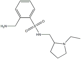 2-(aminomethyl)-N-[(1-ethylpyrrolidin-2-yl)methyl]benzenesulfonamide 结构式