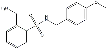 2-(aminomethyl)-N-[(4-methoxyphenyl)methyl]benzene-1-sulfonamide 结构式