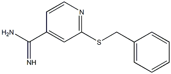 2-(benzylsulfanyl)pyridine-4-carboximidamide 结构式
