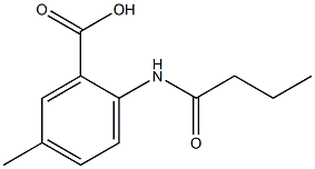 2-(butyrylamino)-5-methylbenzoic acid 结构式