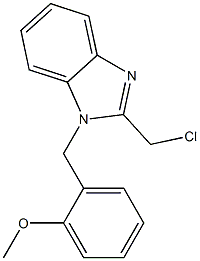 2-(chloromethyl)-1-[(2-methoxyphenyl)methyl]-1H-1,3-benzodiazole 结构式