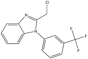 2-(chloromethyl)-1-[3-(trifluoromethyl)phenyl]-1H-1,3-benzodiazole 结构式