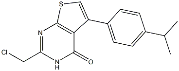 2-(chloromethyl)-5-[4-(propan-2-yl)phenyl]-3H,4H-thieno[2,3-d]pyrimidin-4-one 结构式