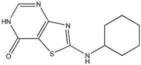 2-(cyclohexylamino)[1,3]thiazolo[4,5-d]pyrimidin-7(6H)-one 结构式