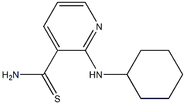 2-(cyclohexylamino)pyridine-3-carbothioamide 结构式