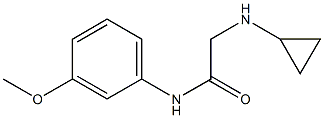 2-(cyclopropylamino)-N-(3-methoxyphenyl)acetamide 结构式