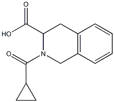 2-(cyclopropylcarbonyl)-1,2,3,4-tetrahydroisoquinoline-3-carboxylic acid 结构式