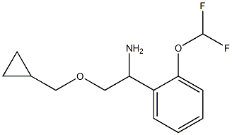 2-(cyclopropylmethoxy)-1-[2-(difluoromethoxy)phenyl]ethan-1-amine 结构式
