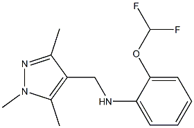 2-(difluoromethoxy)-N-[(1,3,5-trimethyl-1H-pyrazol-4-yl)methyl]aniline 结构式