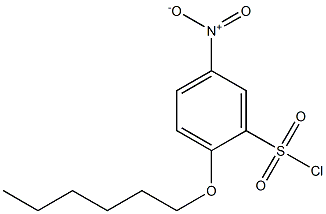 2-(hexyloxy)-5-nitrobenzene-1-sulfonyl chloride 结构式