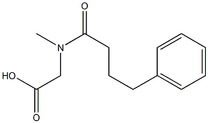2-(N-methyl-4-phenylbutanamido)acetic acid 结构式